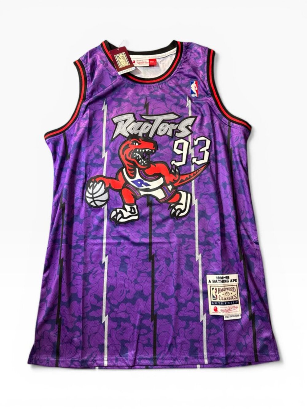 Bape x Toronto Raptors Mitchell and Ness Hardwood Classics Jersey